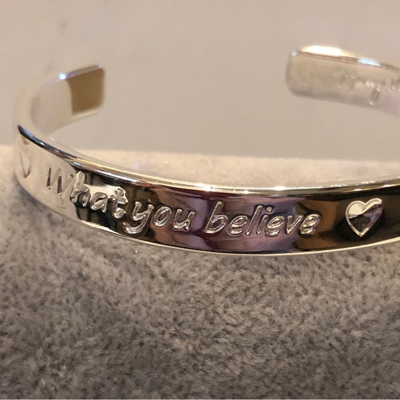 Set of 2 Mary Kay Cuff Bracelets- inspirational engraving - silver tone - Picture 6 of 12